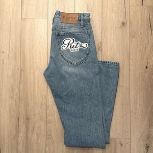 FRAME x Ritz Paris Denim Jeans 26 True Straight Saint-Rustique